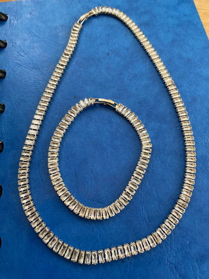 Jewelry set new, stainless steel, gray, 2 pieces
