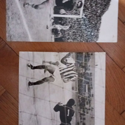 Olympiacos player photos used, set of 6 vintage pictures