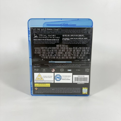 Where The Wild Things Are Blu-ray + DVD like new, English subtitles