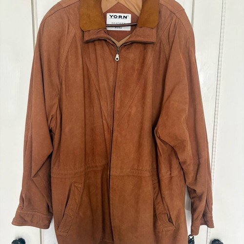 Yorn suede jacket like new, brown, size XXL