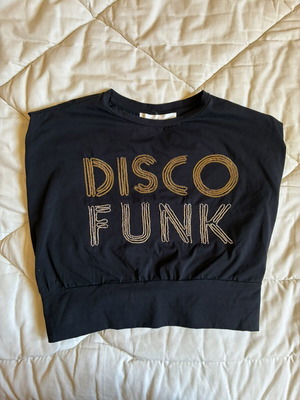 Trash & Luxury Disco Funk Embellished Open Back Cropped Top Size S like new