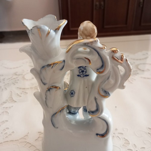 Porcelain decorative figurine candle holder vase new