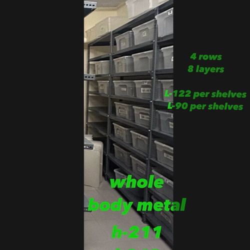 Dexion metal shelves used, pack of 350, adjustable height
