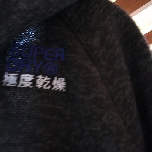 SuperDry STORM sporty black melange hoodie jacket XXL