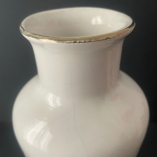 Vintage porcelain vase KE.TE. with 24K gold, 24cm, used
