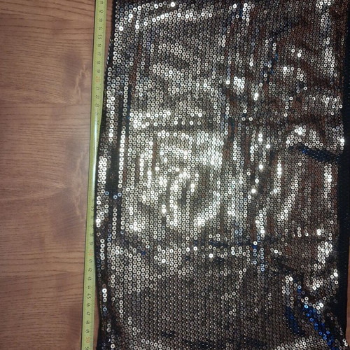 Evening neck warmer scarf with golden sequins like new
