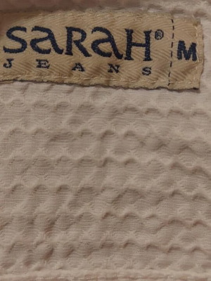 Sarah white shirt size M like new with metallic buttons