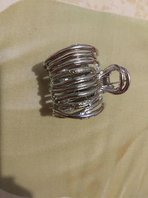 Silver hair clip for ponytail new