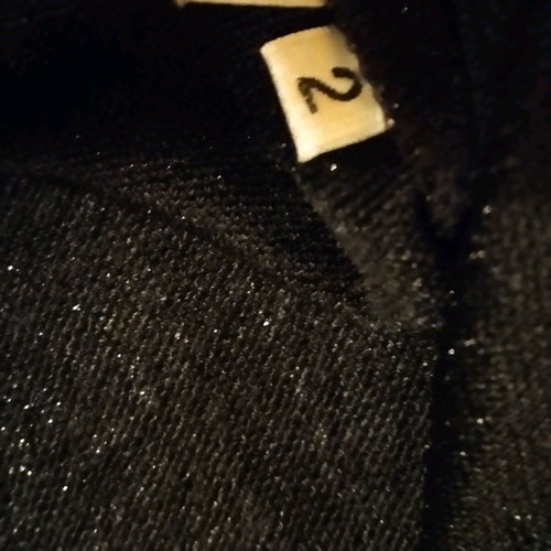 Thin black blouse with silver decorative buttons medium like new, semi-transparent