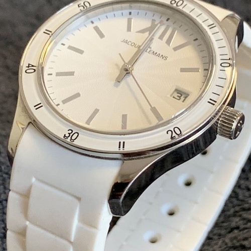 Jacques Lemans Rome Sports watch like new, white