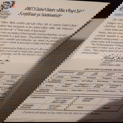 USA COIN PROOF SET 2002