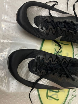 Nike Zoom Rival Sprint athletic shoes used, unisex spikes, size 43, black
