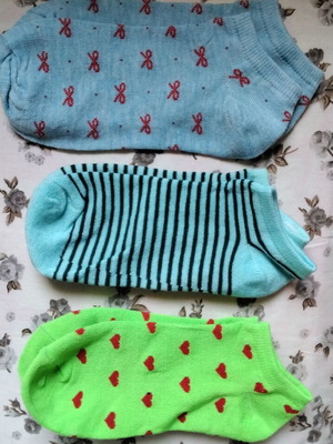 Short socks new, multicolor