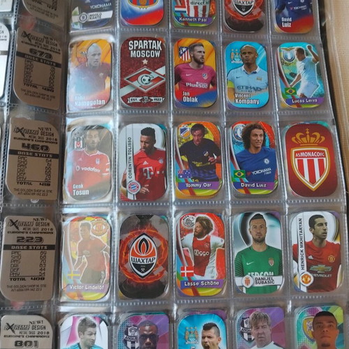 Album with 150 metal football player tags like new