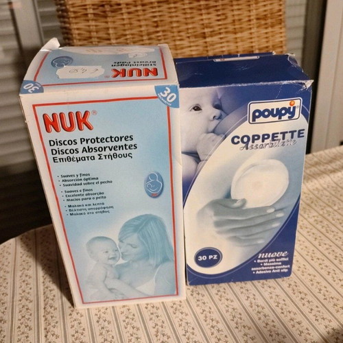 NUK and Chicco nursing pads new, total 59 pieces
