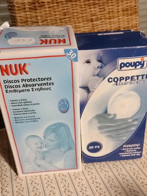 Επιθέματα στήθους NUK και Chicco καινούργια, σύνολο 59 τεμάχια