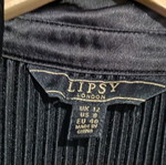 Lipsy London set pants and blouse like new, size M, black
