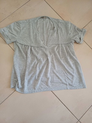 Μπλουζάκι Easywear γκρι φαρδύ, αφόρετο, μέγεθος S