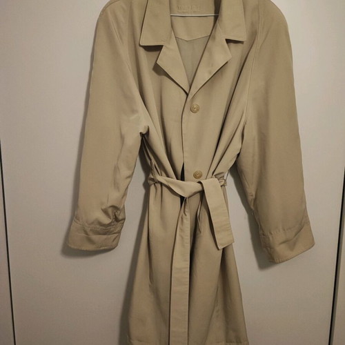 Topline oversized trench coat with shoulder pads like new, beige