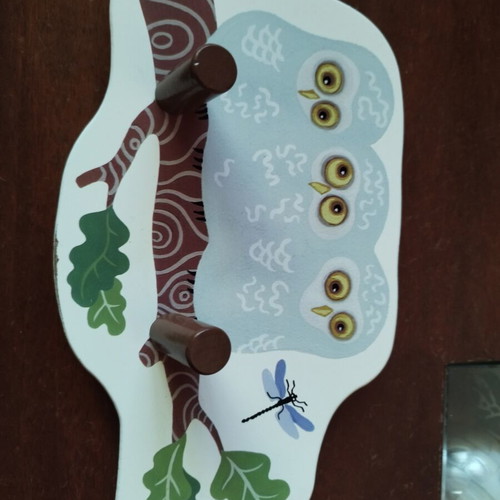 IKEA wooden children's wall hanger used with forest animal decoration