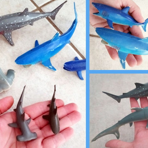Set of 26 sea animal toy figures