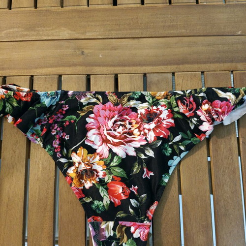 Floral bikini bottom/slip