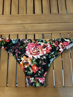 Floral bikini bottom/slip