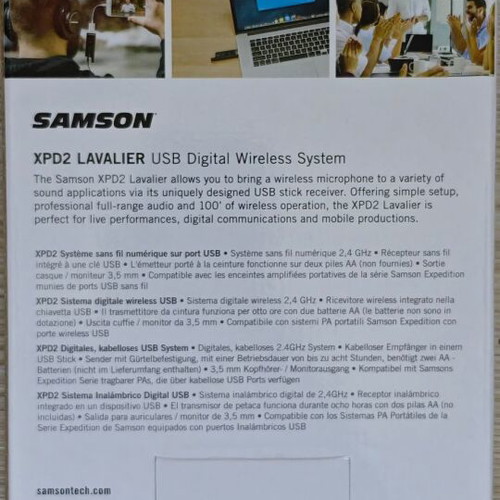 Samson Stage XPD2 USB Digital Wireless Presentation System new