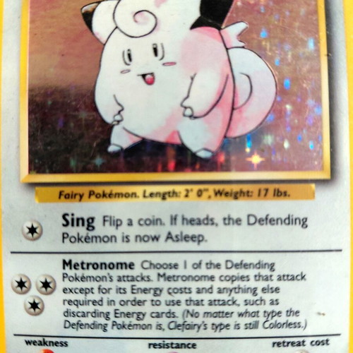 Clefairy Base Set Unlimited 1999 Holo Pokemon card