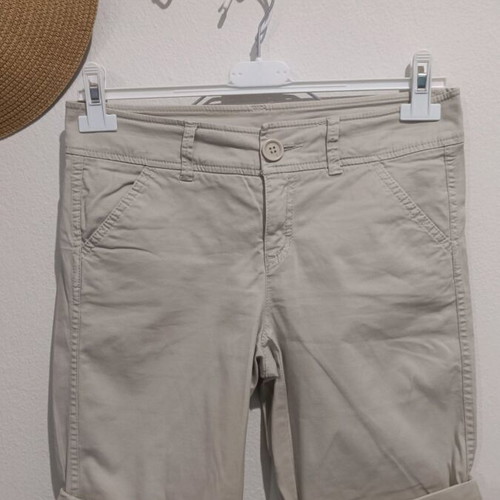 Benetton bermuda shorts like new, beige, size S