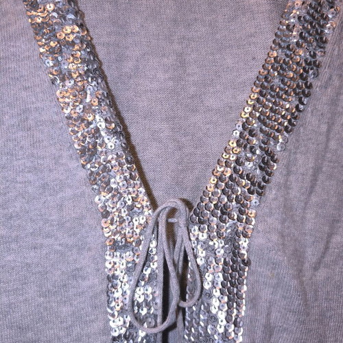 Guess cardigan with sequins gray like new, size S