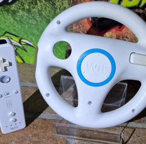 Mario Kart Racing Steering Wheel With Nintendo Wii Remote Game Controller