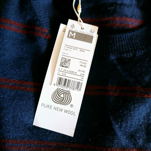 Men's thin wool sweater, Size M, Benetton