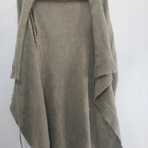 Women's cardigan one size dark beige wrap style