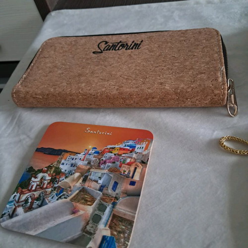 Santorini souvenir set new with cups wallets ashtrays magnets and rug