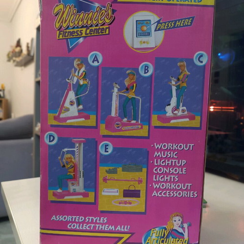Winnie's Fitness Center doll used with treadmill and accessories