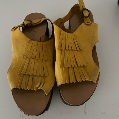 Arpyes sandals used, size 40, yellow suede