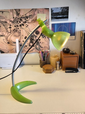 IKEA MÖRKER desk lamp used, plastic and steel, 44 cm