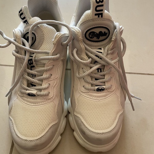 Buffalo sneakers like new, size 39, white and beige