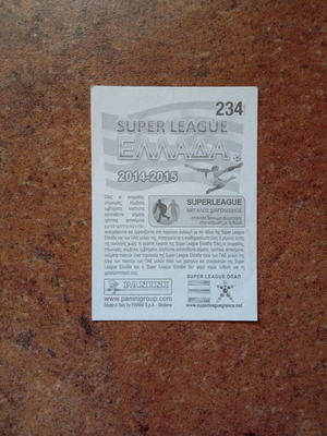 Panini Superleague 2014-2015 αυτοκόλλητο Νο234 Ολυμπιακός μεταχειρισμένο