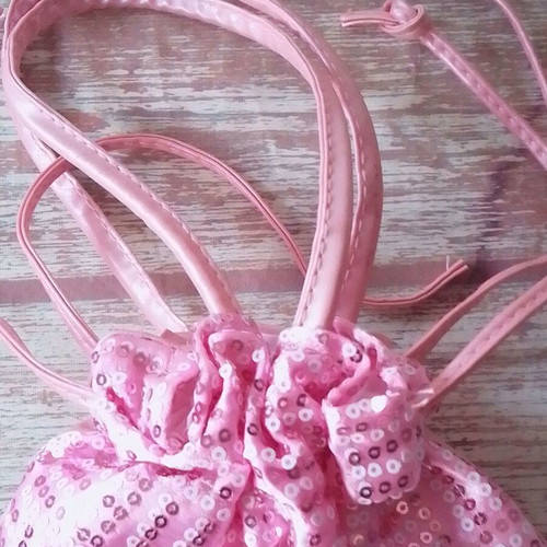 Tedi children's drawstring bag like new, pink