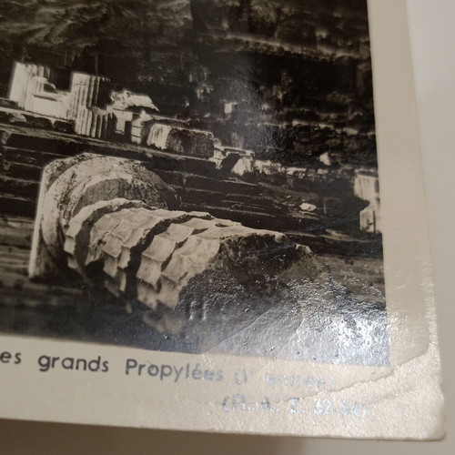 Postcard Elefsina The Great Propylaea black and white used