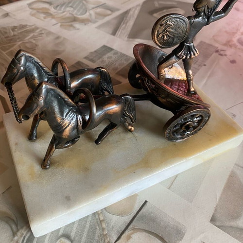 Bronze Achilles statue used with marble base