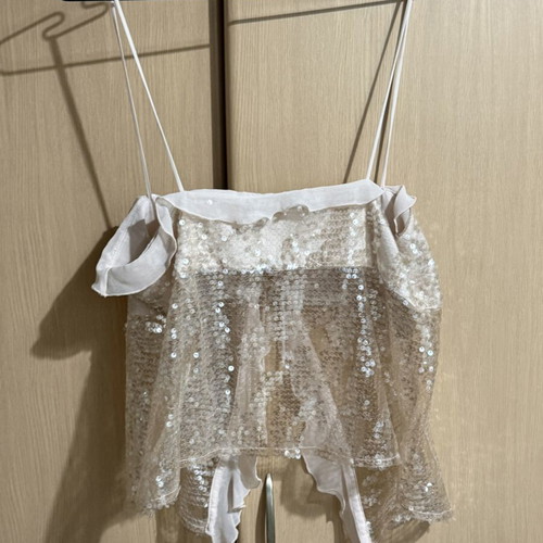 Zara sequin top like new, pink, size M