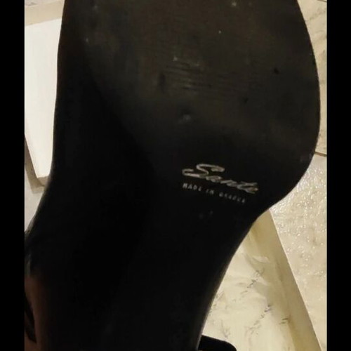 Sante black ankle boots with silver detail new, size 41