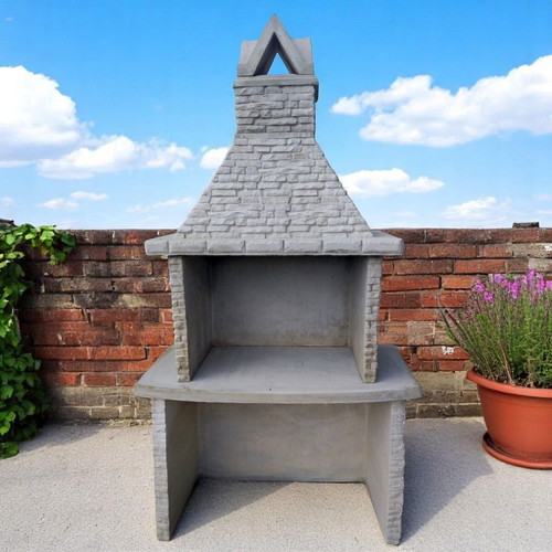 Aurelia Concrete Garden Barbecue Unpainted, New
