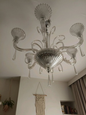 Ideal Lux chandeliers set of 2 made of hand-blown glass like new