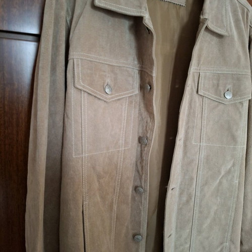 Jacket leather beige like new, full leather size M