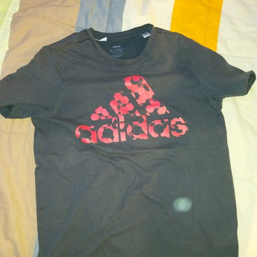 Adidas shirt used, size S, black and red