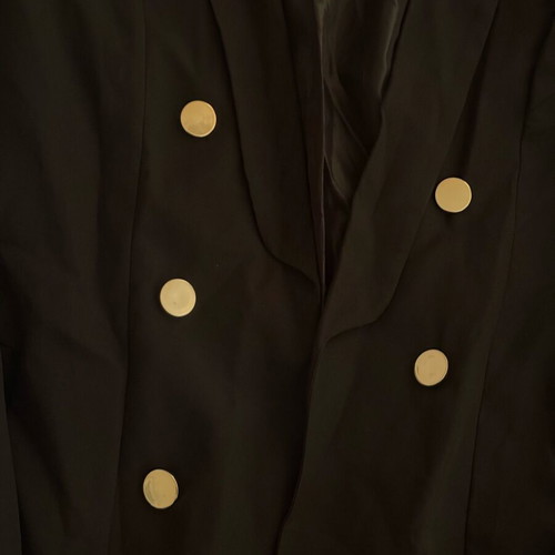Black jacket with gold buttons like new, one size